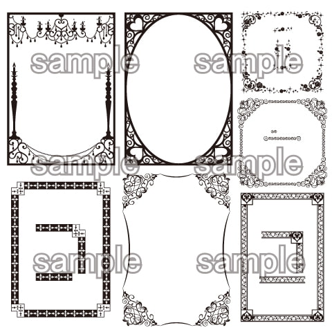 ゴシック調デザインパーツ素材集 フレーム&ライン編