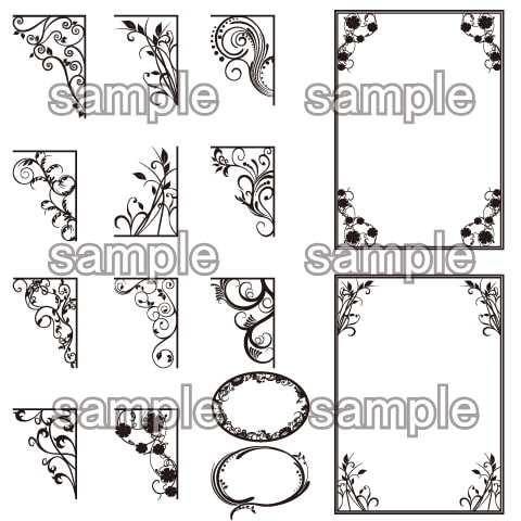 ゴシック調デザインパーツ素材集 フレーム&ライン編