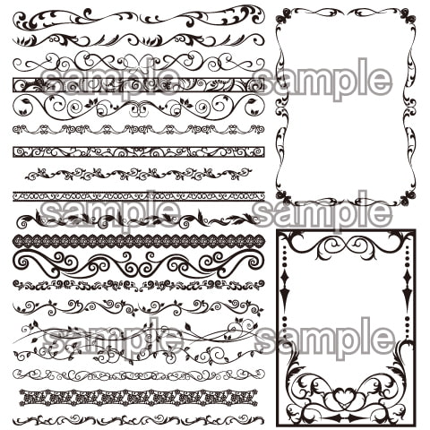 ゴシック調デザインパーツ素材集 フレーム&ライン編