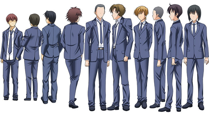 モブキャラ素材集「ブレザー冬服」