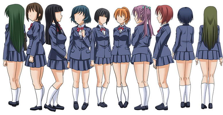 モブキャラ素材集「ブレザー冬服」