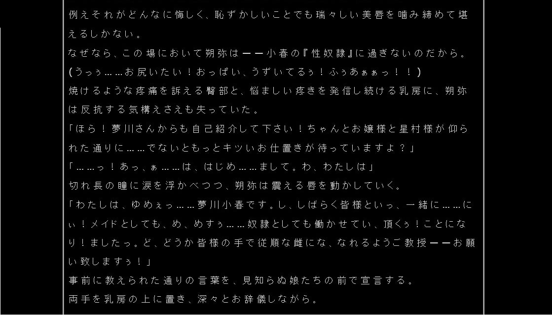 アナタはワタシの雌奴隷!!!