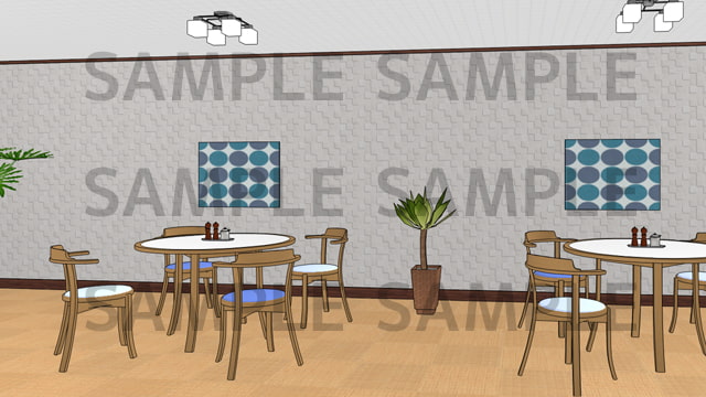 サニーレイン背景素材集vol.05【オフィス(社員食堂)】