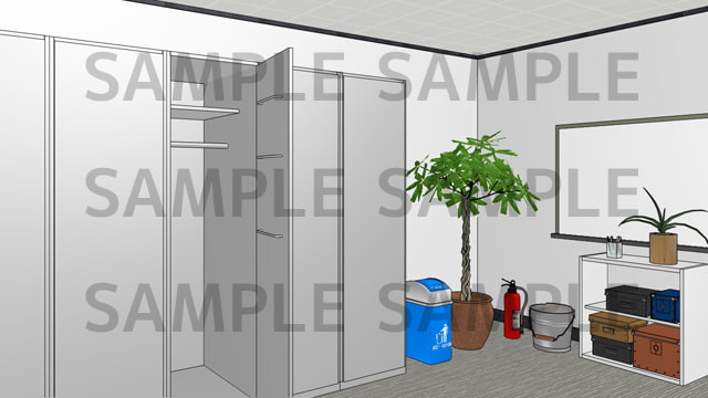 サニーレイン背景素材集vol.06【オフィス(給湯室)】