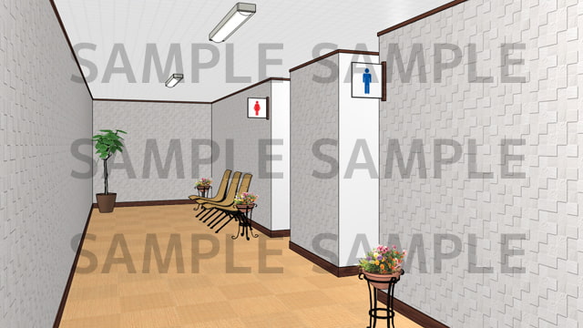 サニーレイン背景素材集vol.07【オフィス(トイレ)】