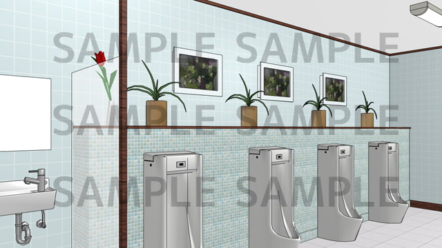 サニーレイン背景素材集vol.07【オフィス(トイレ)】