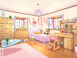 著作権フリー背景CG素材「女の子部屋」