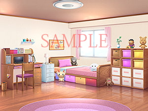 著作権フリー背景CG素材「女の子部屋」