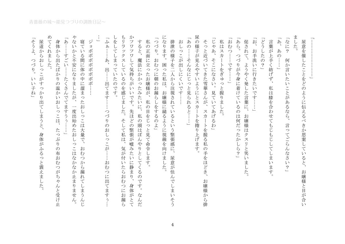青薔薇の城～能見つづりの調教日記～