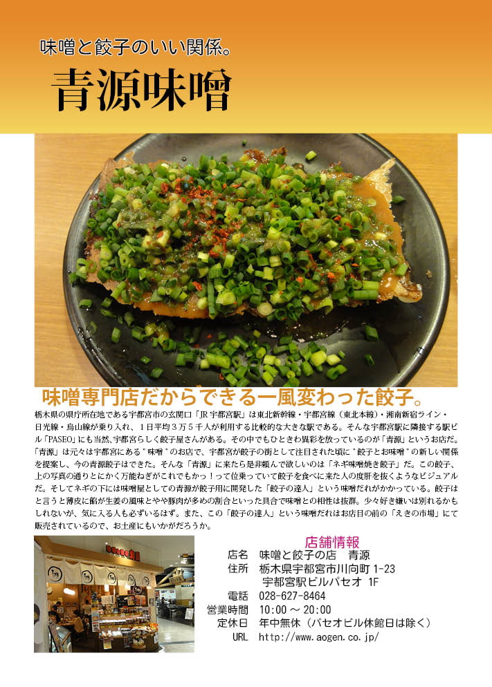 おすすめ!宇都宮の餃子カタログ2014 Color