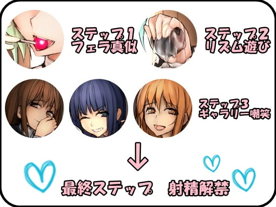 射精管理オナニー フェラ真似・リズム遊び・ギャラリー嘲笑