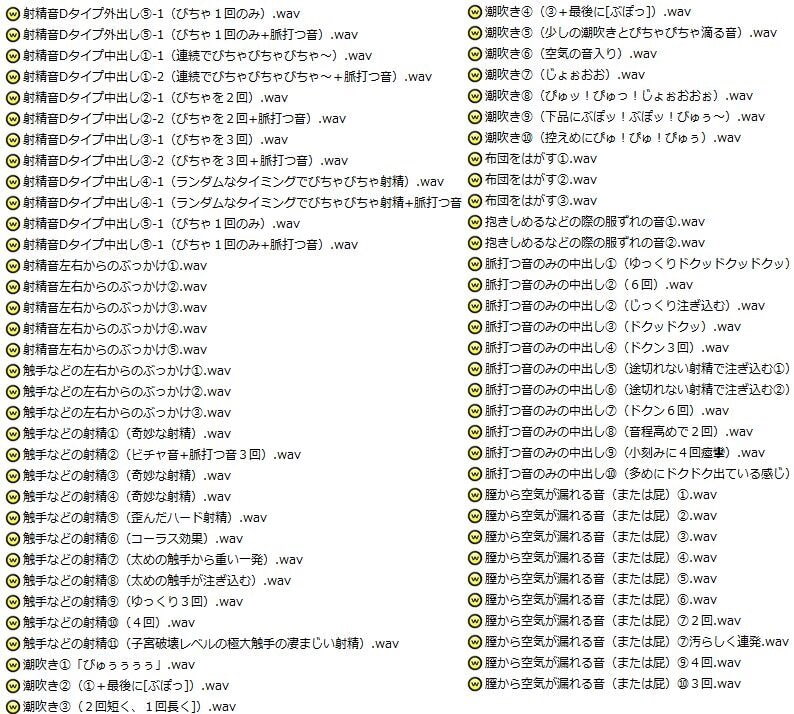 著作権フリー効果音・BGM集 vol.31射精音・潮吹き・その他効果音179個+BGM10曲+ジングル10個パック