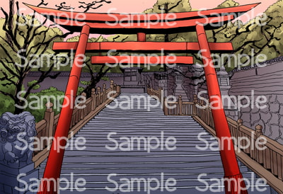 てがき背景イラスト集 第1弾～寺社仏閣編～