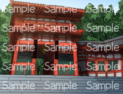 てがき背景イラスト集 第1弾～寺社仏閣編～