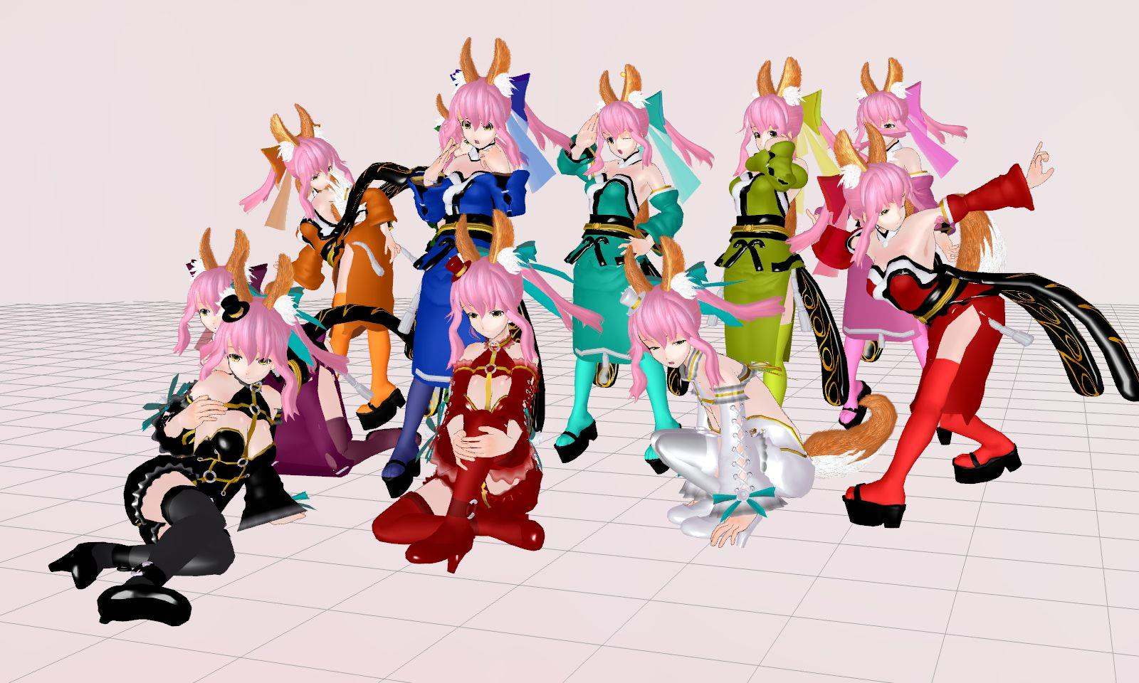 3Dカスタム少女用追加衣装 セット "3Dカスタム キャ○狐"