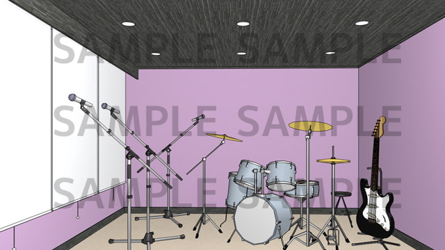サニーレイン背景素材集vol.08【貸しスタジオ(音楽)】