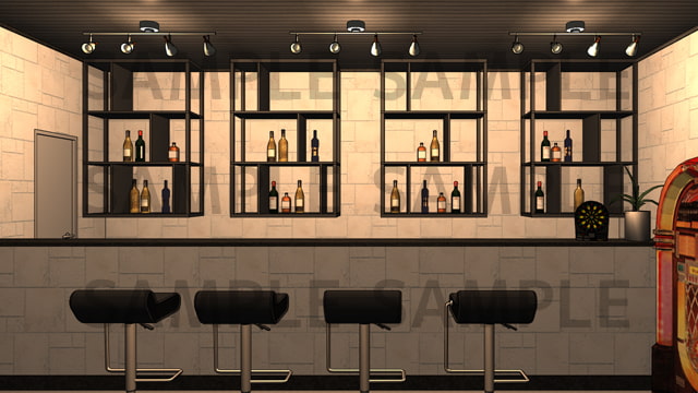 サニーレイン背景素材集vol.13【バー(カウンター・個室)】