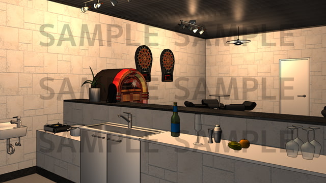 サニーレイン背景素材集vol.14【バー(バックヤード)】