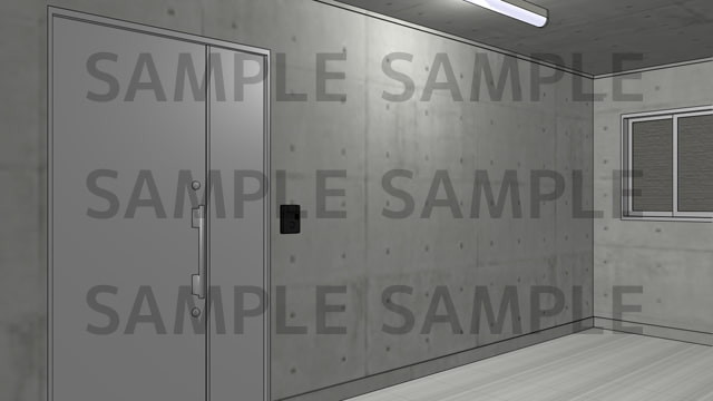 サニーレイン背景素材集vol.18【元倉庫部屋(玄関・シャワーブース)】