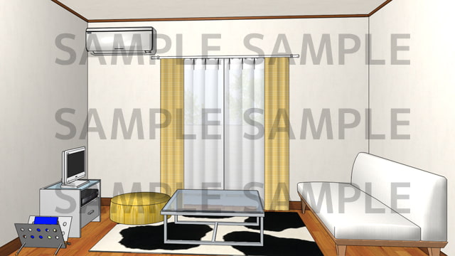 サニーレイン背景素材集vol.19【ロフト部屋(個室・ユニットバス)】