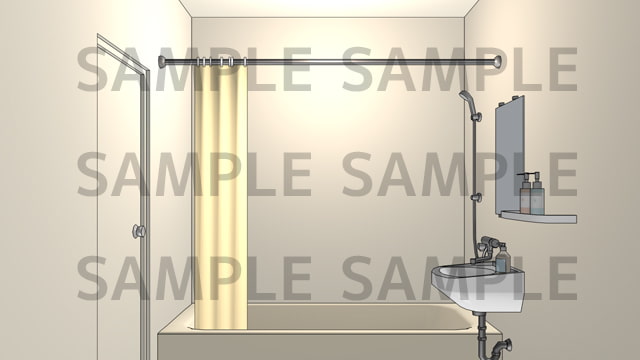 サニーレイン背景素材集vol.19【ロフト部屋(個室・ユニットバス)】