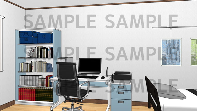 サニーレイン背景素材集vol.21【パソコン部屋(基本セット)】