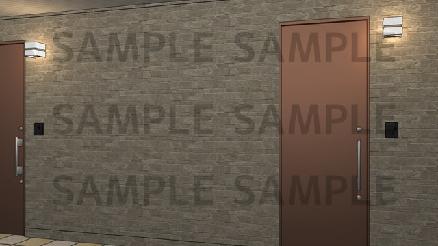 サニーレイン背景素材集vol.22【パソコン部屋(玄関・キッチン)】