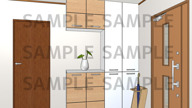 サニーレイン背景素材集vol.25【一軒家(玄関・廊下)】