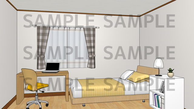 サニーレイン背景素材集vol.26【一軒家(個室セット)】