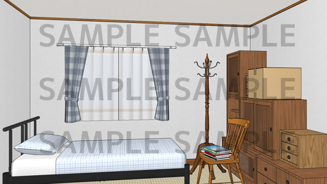 サニーレイン背景素材集vol.26【一軒家(個室セット)】