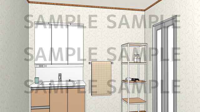 サニーレイン背景素材集vol.27【一軒家(洗面室・風呂)】