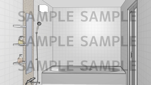 サニーレイン背景素材集vol.27【一軒家(洗面室・風呂)】