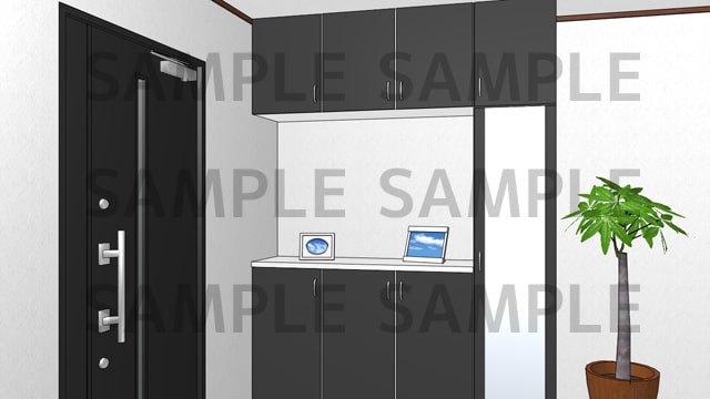 サニーレイン背景素材集vol.29【マンション(玄関・廊下)】