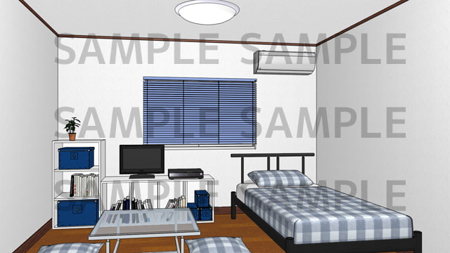 サニーレイン背景素材集vol.30【マンション(個室セット)】