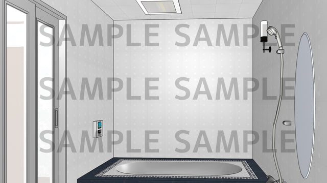 サニーレイン背景素材集vol.31【マンション(洗面室・風呂)】