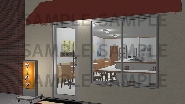 サニーレイン背景素材集vol.33【ラーメン店(基本セット)】