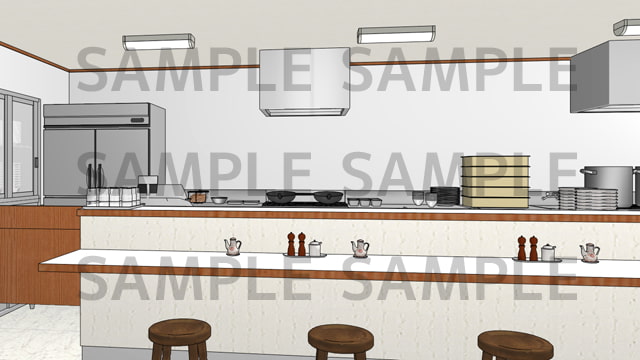 サニーレイン背景素材集vol.33【ラーメン店(基本セット)】