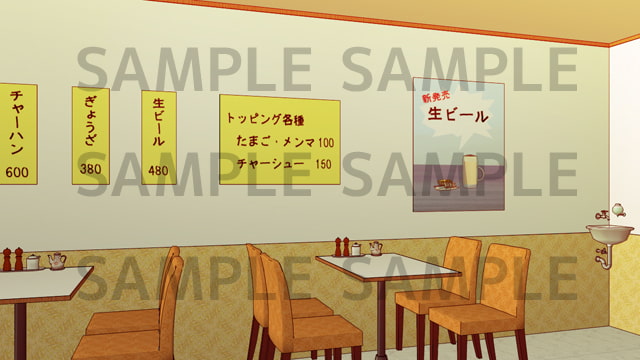 サニーレイン背景素材集vol.33【ラーメン店(基本セット)】