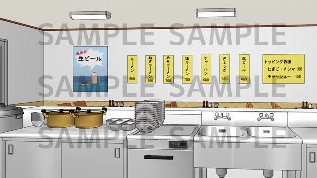 サニーレイン背景素材集vol.34【ラーメン店(バックヤード)】