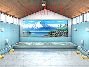 著作権フリー背景CG素材「銭湯」