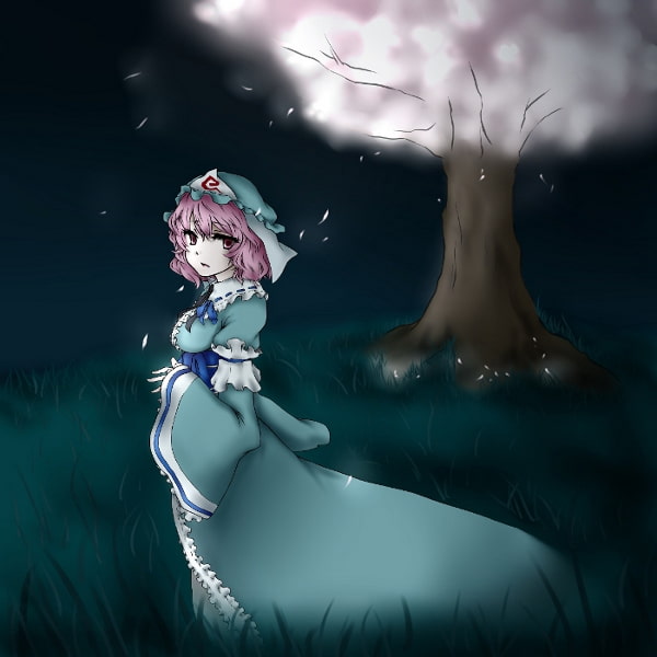 月下に舞い散る桜にのせて