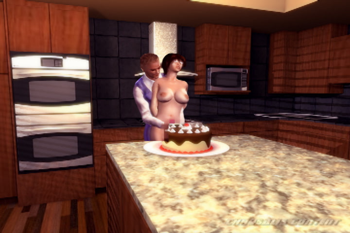 Ladyboy Schoolgirl Cums on Your Birthday Cake