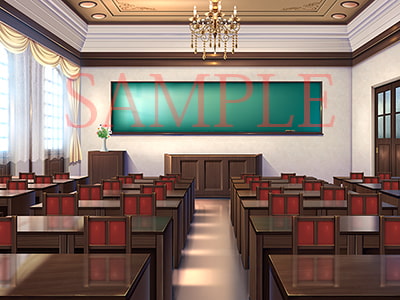 著作権フリー背景CG素材「古風な教室」