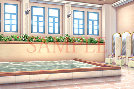 著作権フリー背景CG素材「高級な浴場」