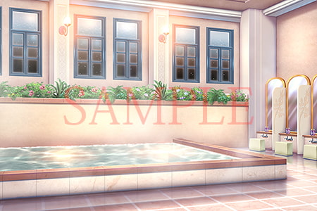 著作権フリー背景CG素材「高級な浴場」