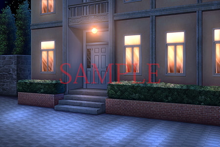 著作権フリー背景CG素材「洋風の寮」