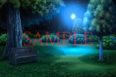 著作権フリー背景CG素材「緑のある庭」