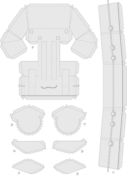 ○10cm砲ちゃんペーパークラフト
