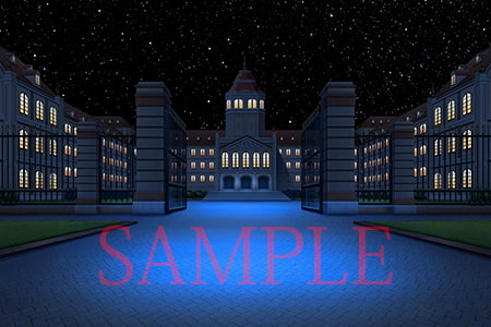 著作権フリー背景CG素材「お金持ちの学園」