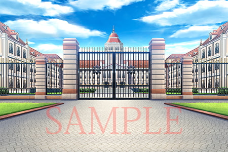 著作権フリー背景CG素材「お金持ちの学園」